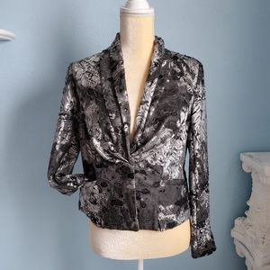Toni Morgann distressed silver blazer/jacket A51